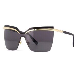 New MCM Gold Semi Rimless Shield MCM106S 717 Sunglasses Women